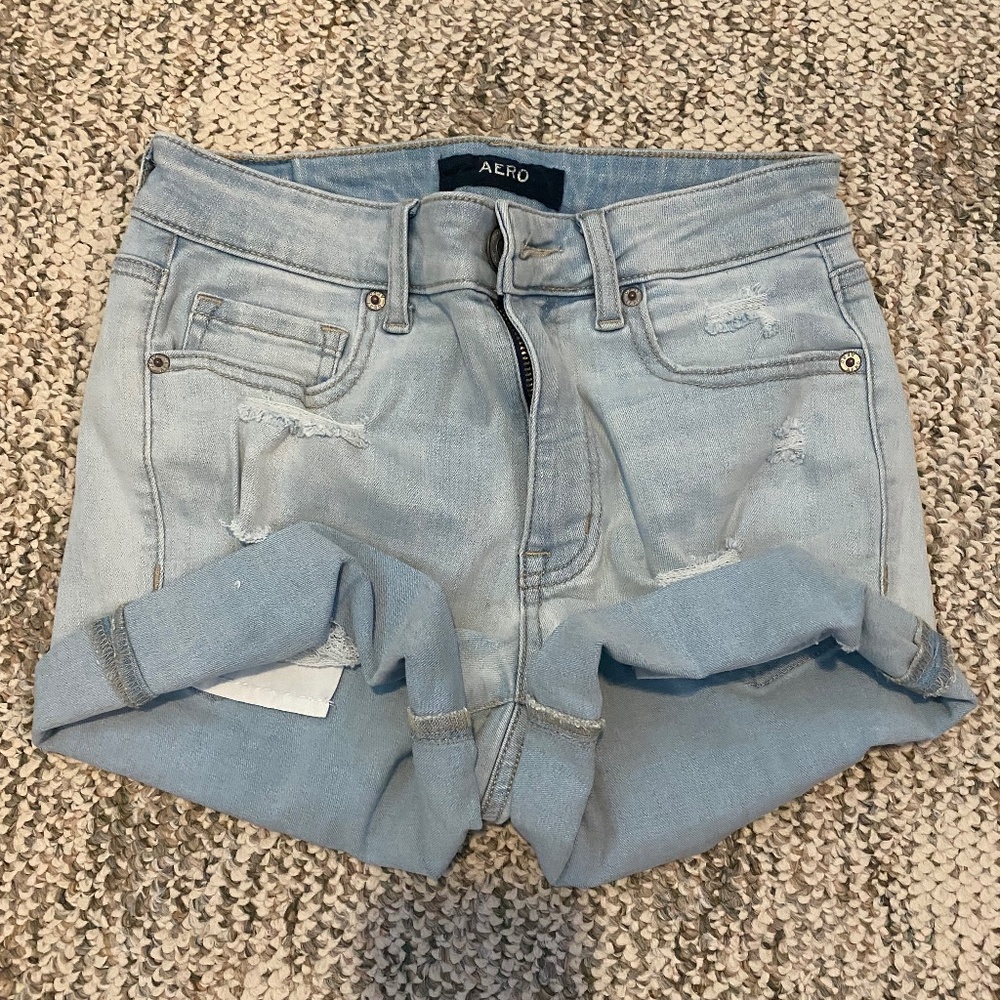 Aeropostale jean shorts, size 2, light wash